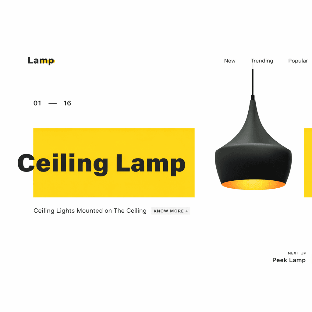 Edison Lighting ceiling lamp portfolio page