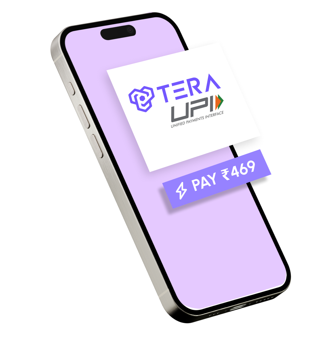 Tera UPI wallet on a phone, PAY ₹469