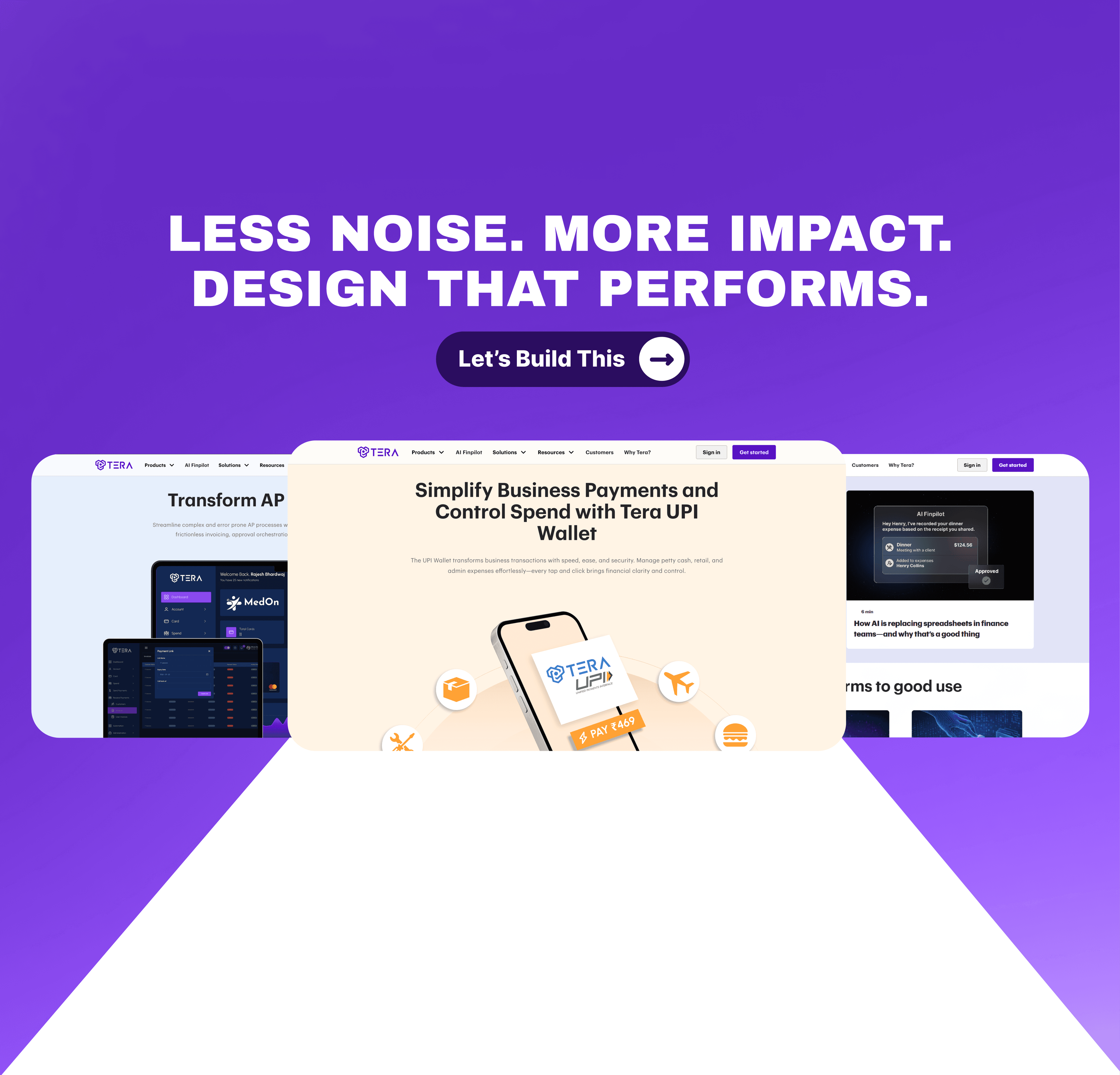 Tera Cloud fintech website design by performa. studio